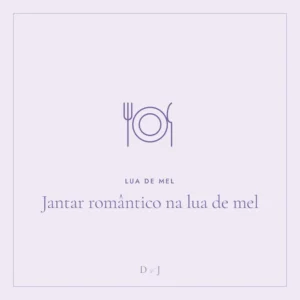 Ilustração do presente: Jantar romântico na lua de mel