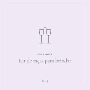 Ilustração do presente: Kit de taças para brindar