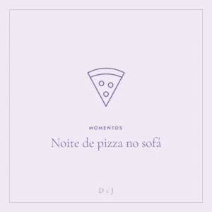 Ilustração do presente: Noite de pizza no sofá
